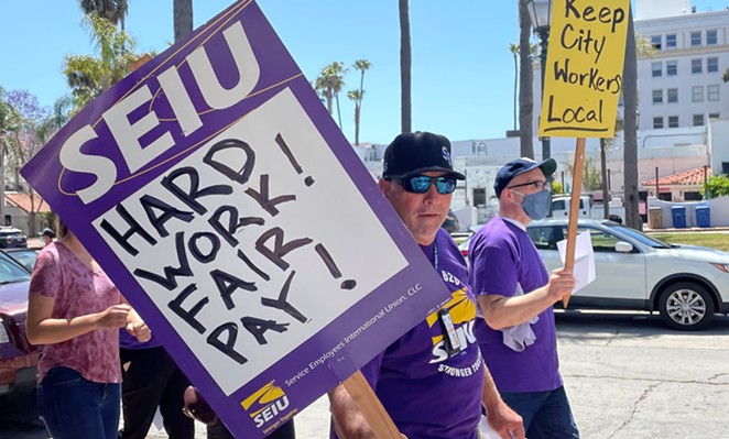 ADVOCACY EFFORTS: Santa Barbara County employees in the Service Employees International Union (SEIU) Local 620 approached the Board of Supervisors during its July 7 and July 19 meetings to advocate for higher wages—similarly to their Santa Maria counterparts when they took action in January.