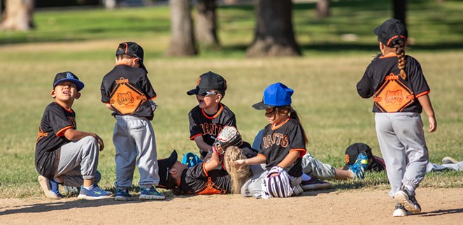 TEAMWORK AND SPORTSMANSHIP: The Lompoc and Santa Maria Junior Giants summer baseball programs for kids ages 5 to 13 teach teamwork, sportsmanship, and respect for others while the kids also learn basic baseball skills for eight weeks in the summer.