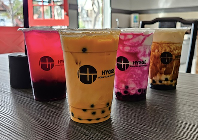 STRAW AND ORDER: Hygge Boba Tea and Smoothies’ expansive menu offers patrons a variety of boba teas, green teas, black teas, fresh fruit smoothies, and power juices to choose from.