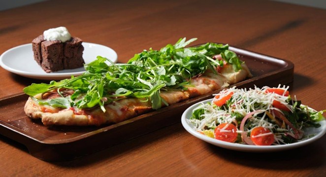FLAT FEE FOR FLATBREAD: The Guadalupe Social Club in Guadalupe is one of several competing businesses participating in Santa Maria Valley’s Restaurant Month program, with a trio of flatbread, organic salad, and a chocolate brownie bite available for $20.24.