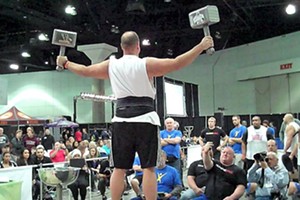 Armed for victory: Pioneer Valley High School teacher Riccardo Magni competes at Armlifting World Championships in Russia