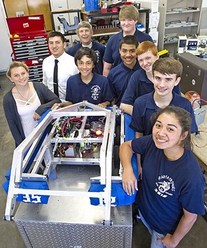Techno teamwork: Local robotics teams like Orcutt Academy High School's Spartatroniks build, program, and compete with their custom bots