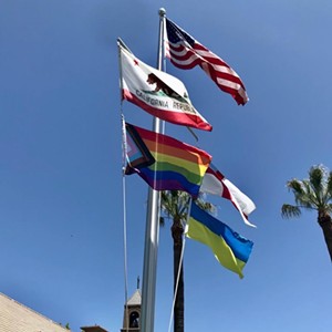 Los Olivos organizations host Pride flag raising ceremony after flag theft and burning